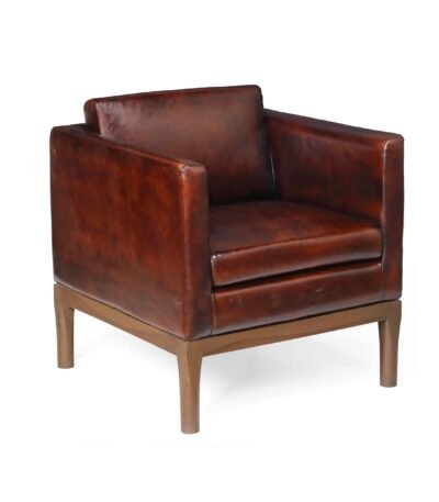 samatva one seater leather sofa