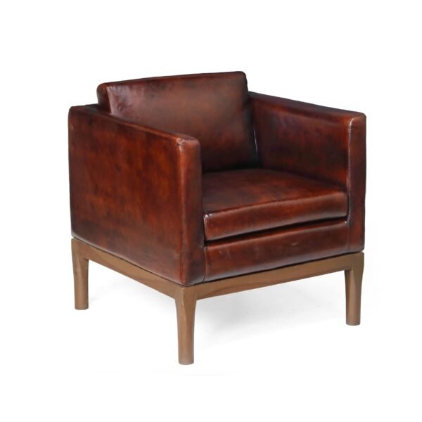 samatva one seater leather sofa